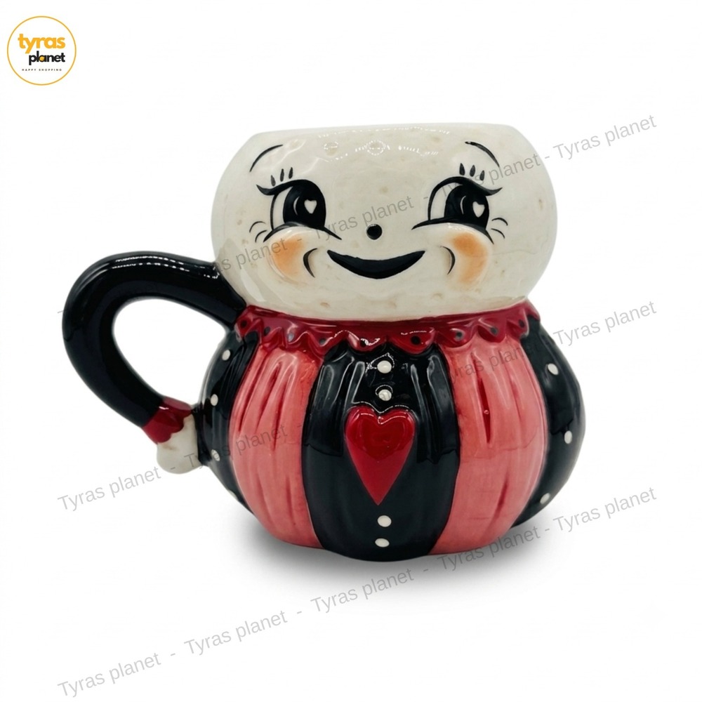 Johanna Parker Luna Moon Red Valentine's Day Heart Coffee Mug Halloween